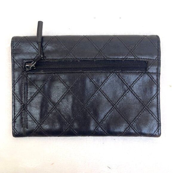 Chanel Small Diamond double Stitch Black Wallet - Picture 5 of 14